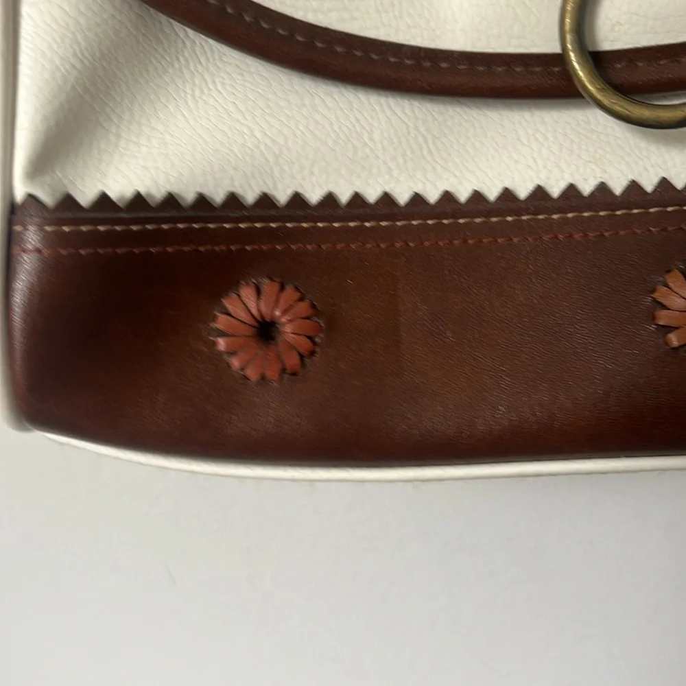 Vtg 90s Liz Claiborne Brown and White Women’s Crossbody Purse 🔴 - Picture 5 of 9